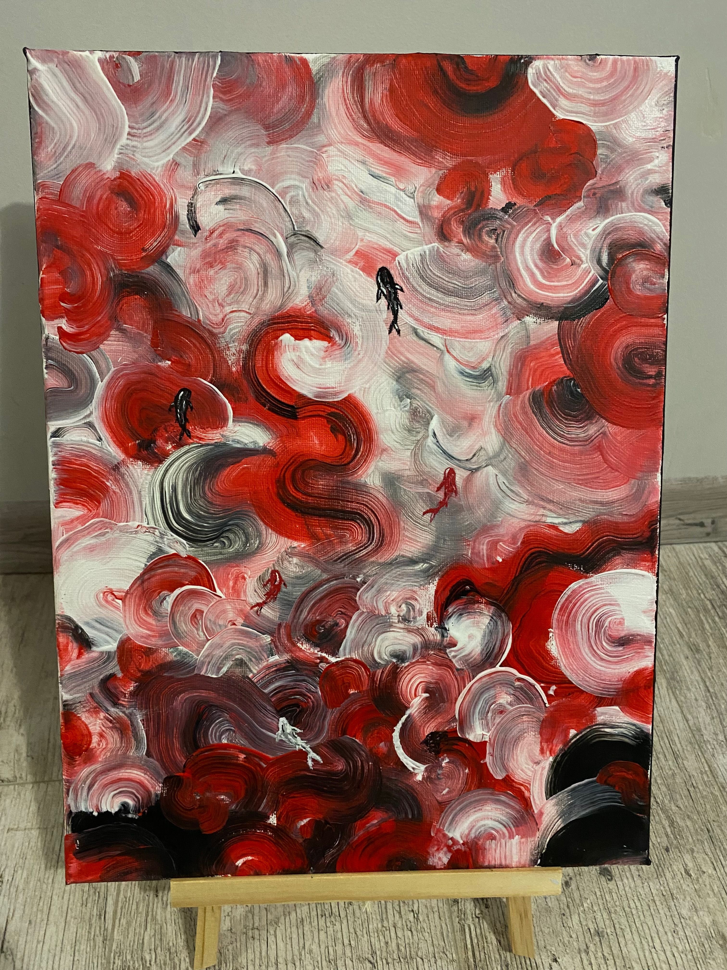 Абстрактна koi fish картина