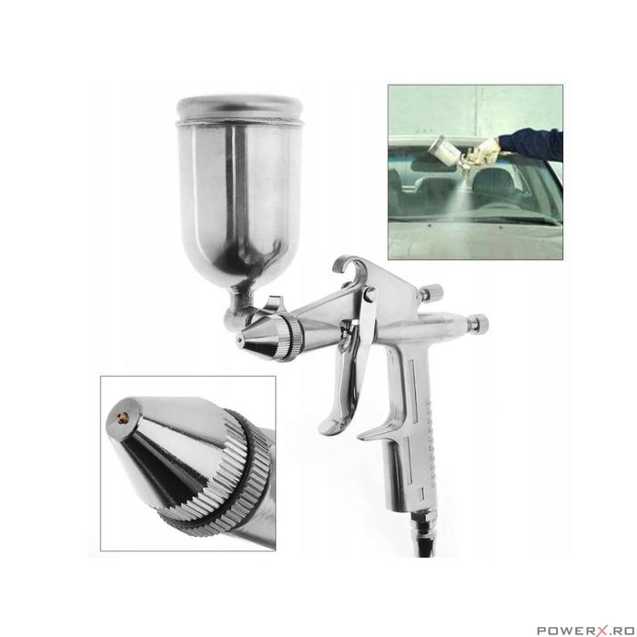 Pistol de vopsit pentru finisare si retus, 0.5 mm, 200 ml, Verke