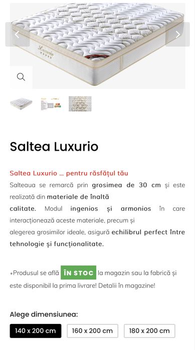 Saltea Luxurio 140x200