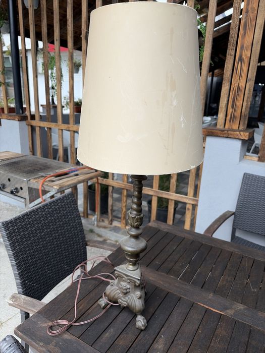 Veioze bronz si lemn