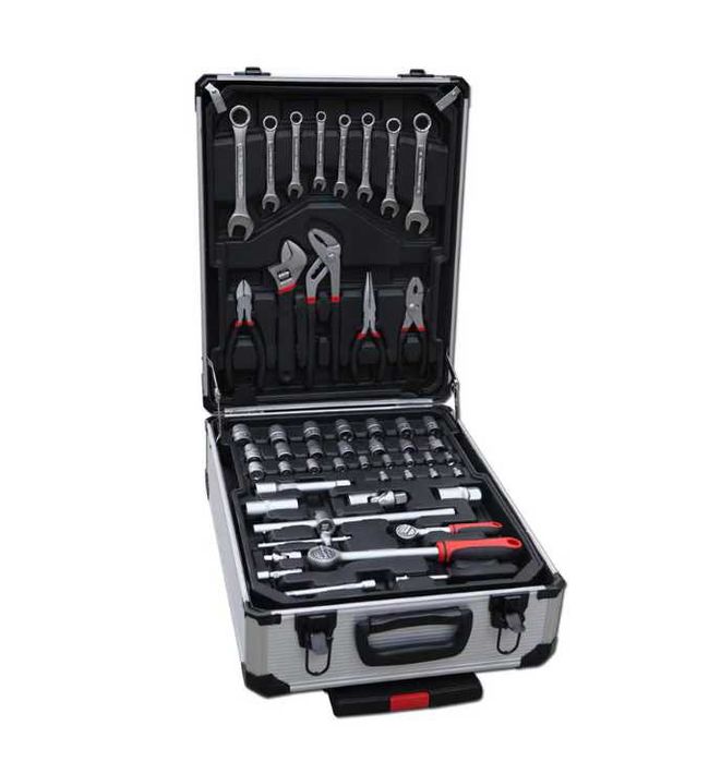 Trusă Scule 187 Piese în Valiză Aluminiu tip Troler – Portabilă