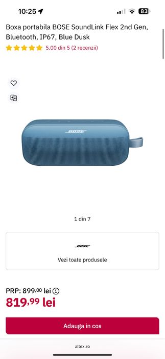 Boxa portabila Bose SoundLink Flex 2nd Generation Sigilata ! Noua !