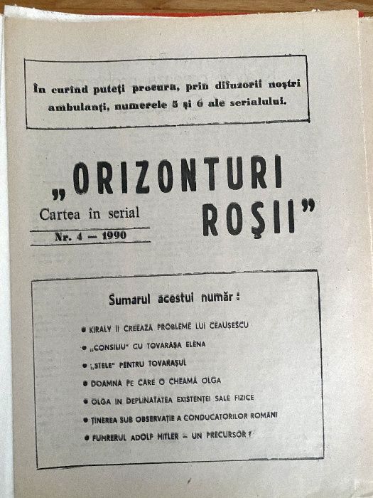 Lot Mihai Pacepa - Orizonturi Rosii 1989 1990 10 numere