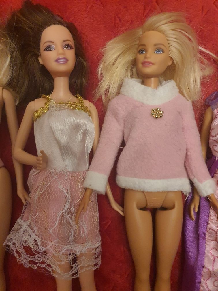 Lot 5 papusi, Barbie Mattel, Steffi Love Simba, blonda, bruneta