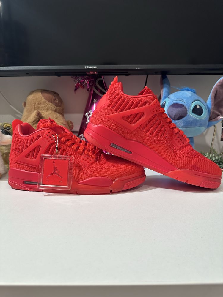 Jordan 4 FlyKnit Red - Size 42