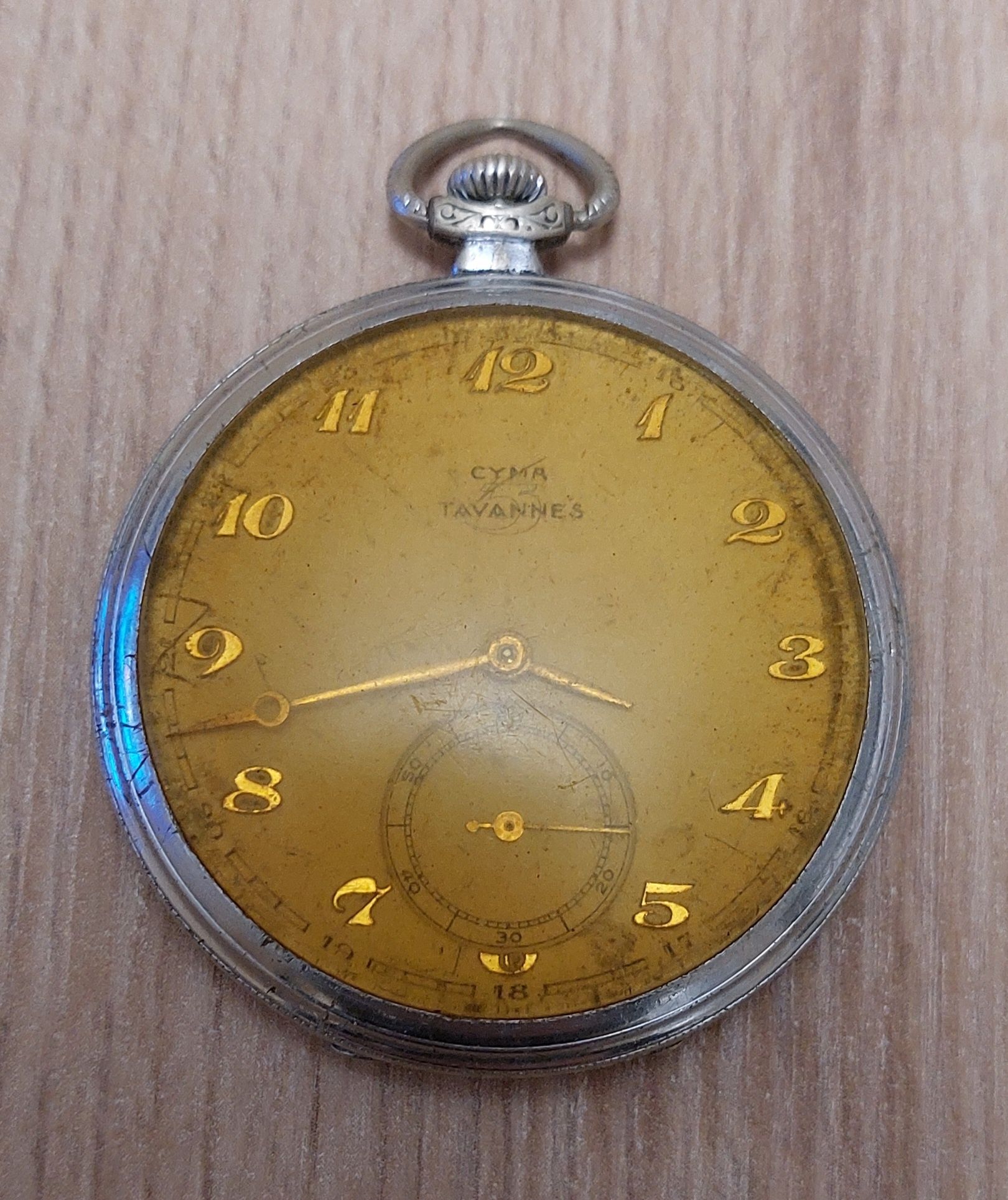 Швейцарски джобен часовник CYMA TAVANNES