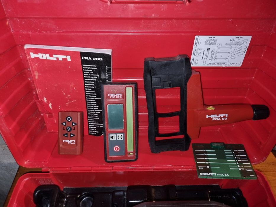 Laser Hilti pr3 hvs impecabil ,cutie,receptor,telecomanda,baterie,inca