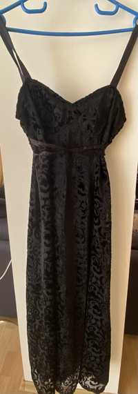 Черна дълга готическа рокля