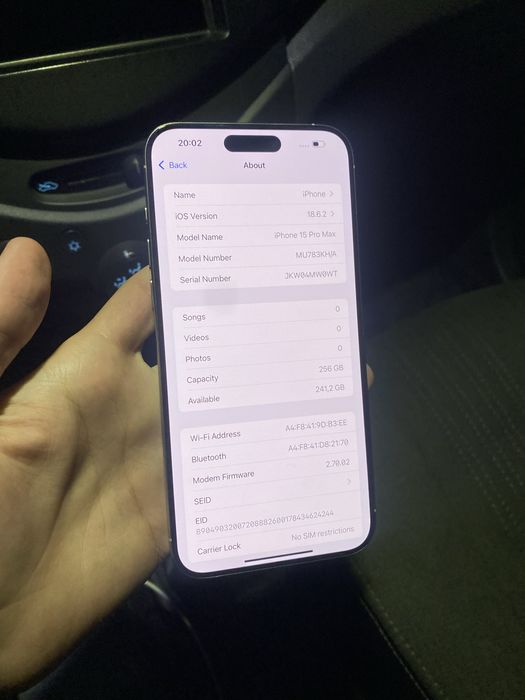 Iphone 15pro max 256gb 90% yomks white