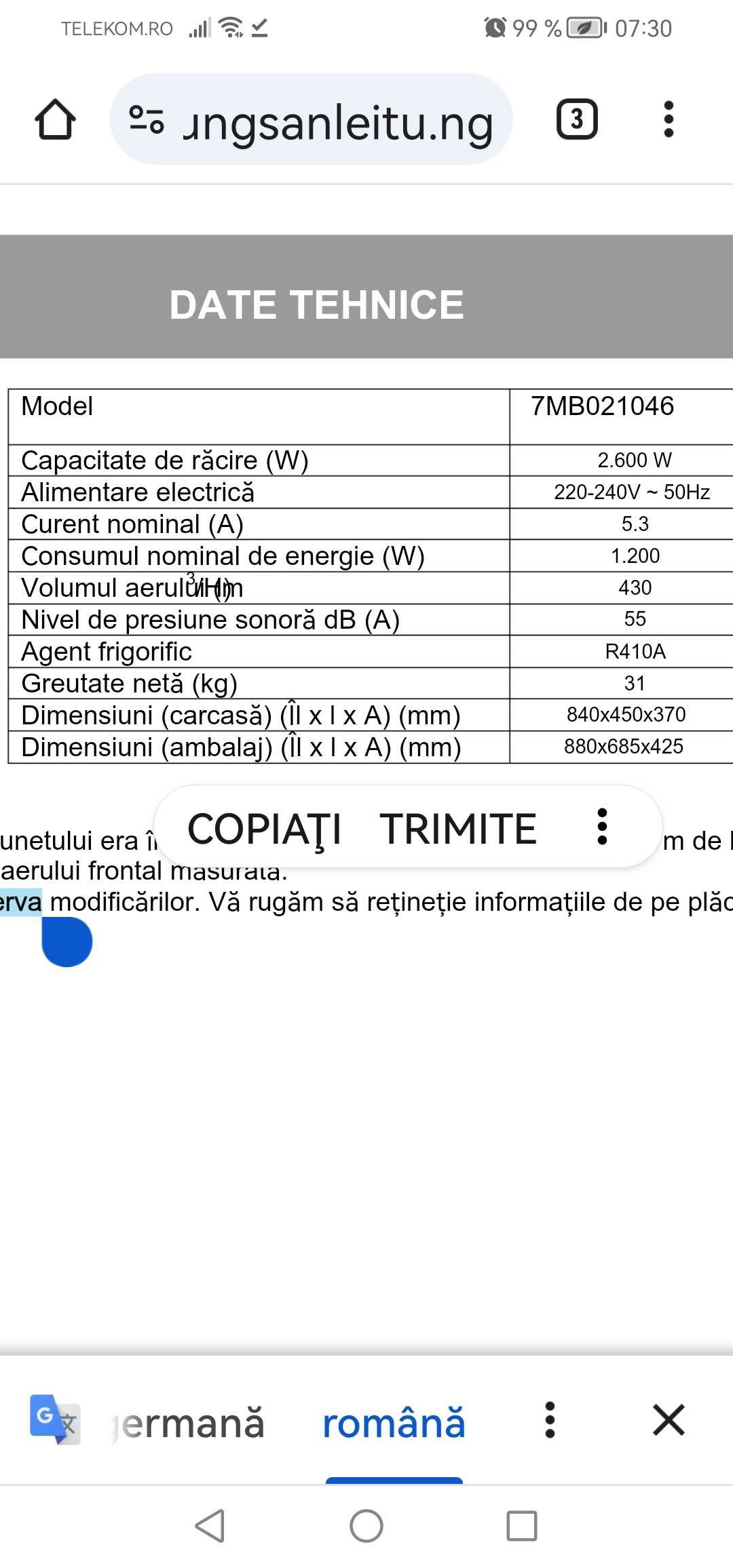 Aer condiționat mobil AIRWEL