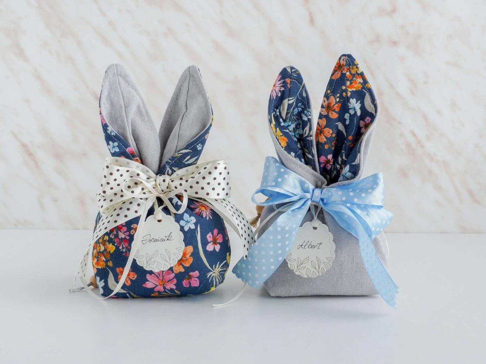 Decorațiune Paște, Sac personalizat pt. dulciuri cu urechi de iepuraș