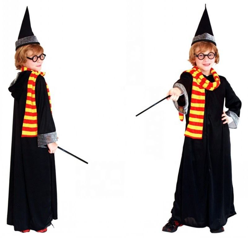 Set roba de magician Harry Potter cu accesorii, 5-7 ani, 110 cm