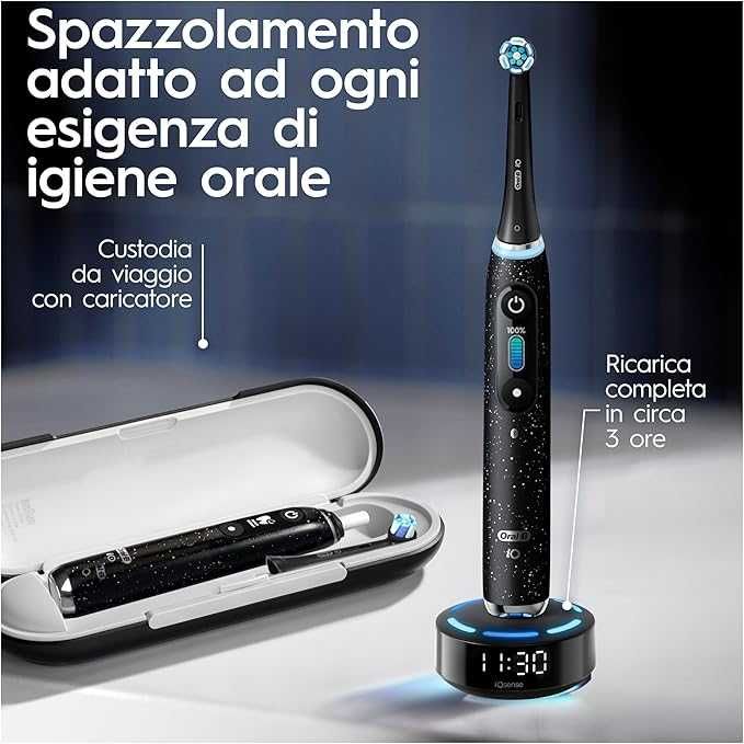 Електрическа четка за зъби, Oral-B iO Series 10 Cosmic, черна с калъф