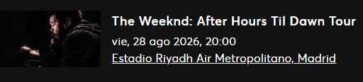 Bilete The Weeknd 28.08.2026 MADRID