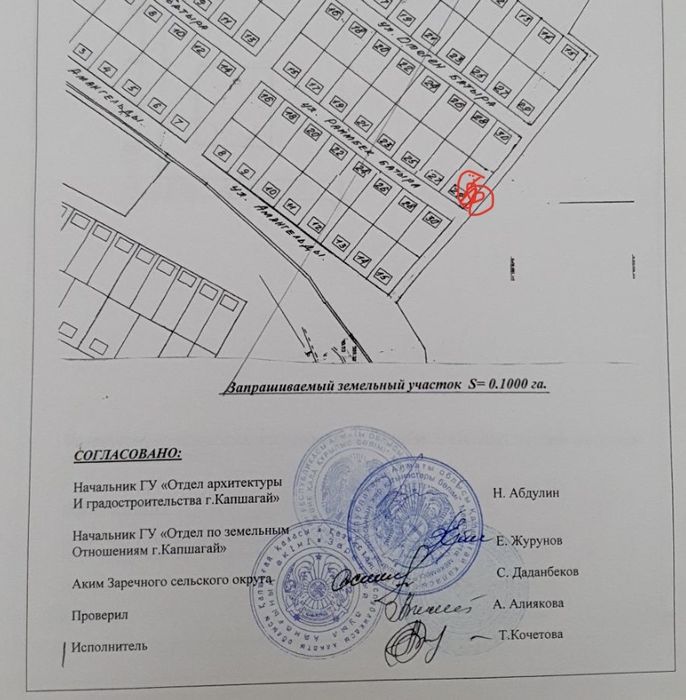 Продается участок назначения ИЖС Зареченский Сельский округ город Ала