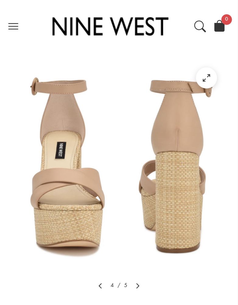 Сандали на висок ток Nine West в рязмер 37.5