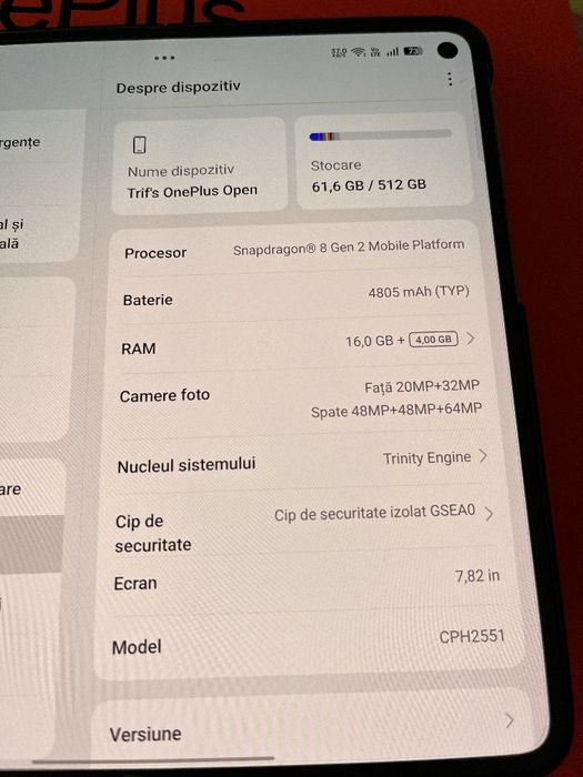 Oneplus open in stare foarte buna