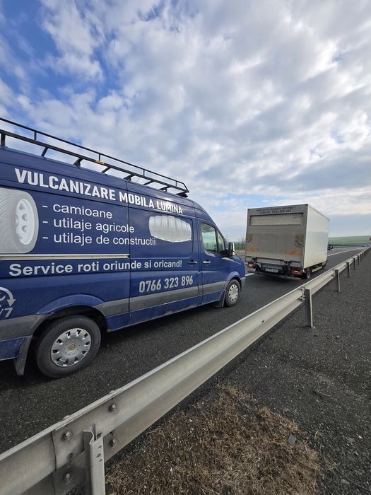 Servicii vulcanizare mobila Lumina pentru dube , camioane , utilaje