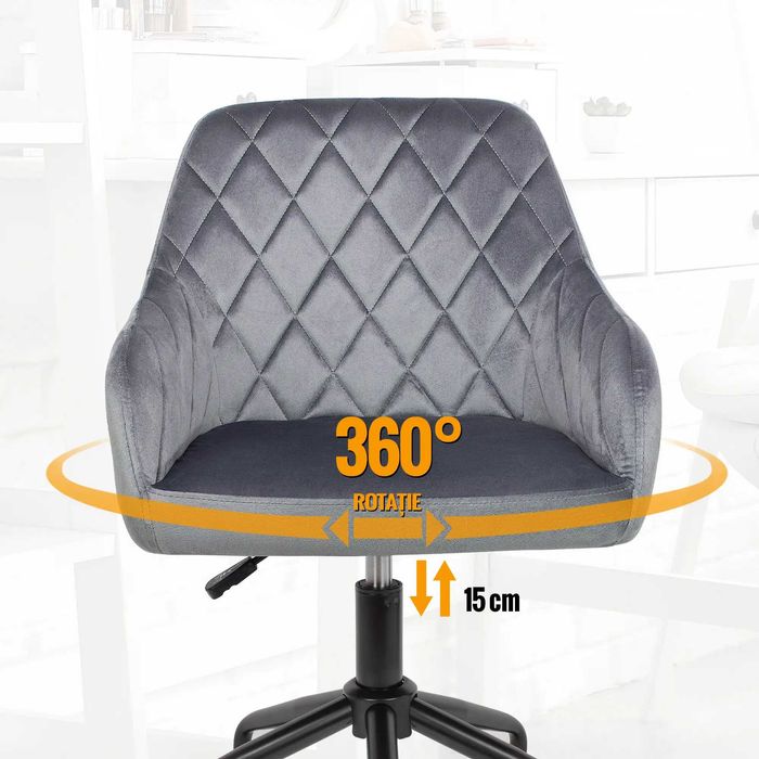 Scaun de Birou, Dr.Home Tommy, Catifea – Gri