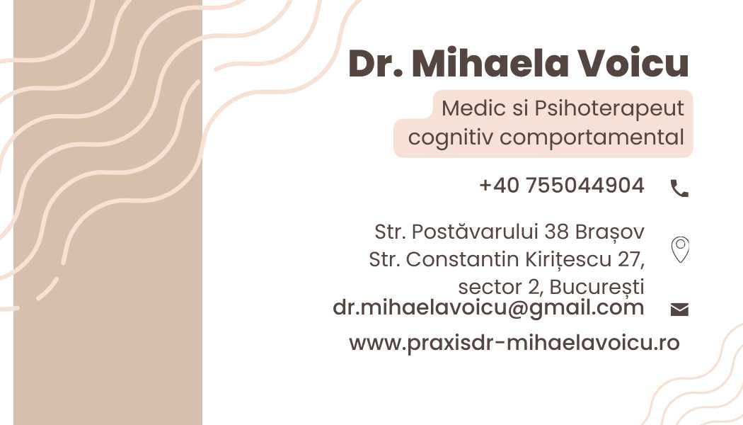 Medic Psiholog Psihoterapeut cognitiv-comportamental