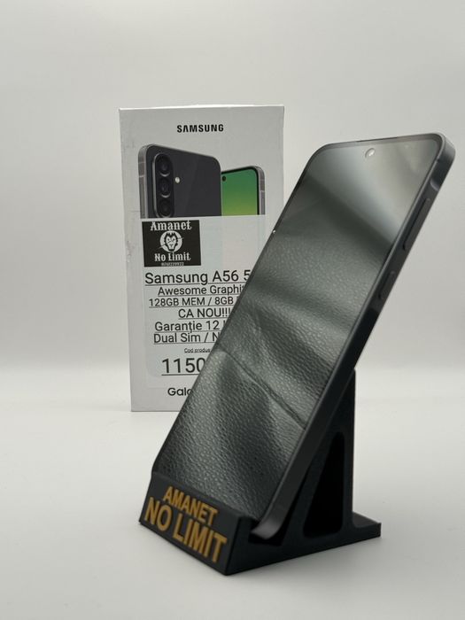 Samsung A56 5G Graphite 128GB Ca Nou Garantie 12 Luni, AMANET NO LIMIT