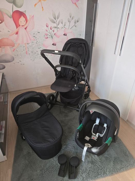 Детска количка 3 в 1 BALIOS S LUX, цвят черен