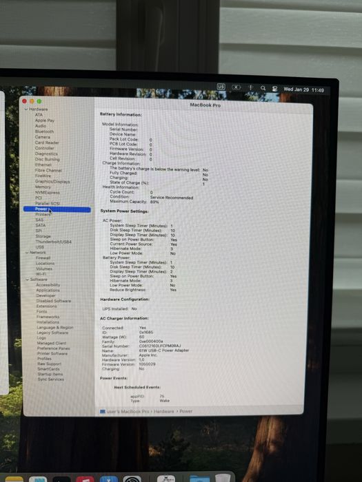 Apple Macbook PRO 13 M1 (за ремонт)