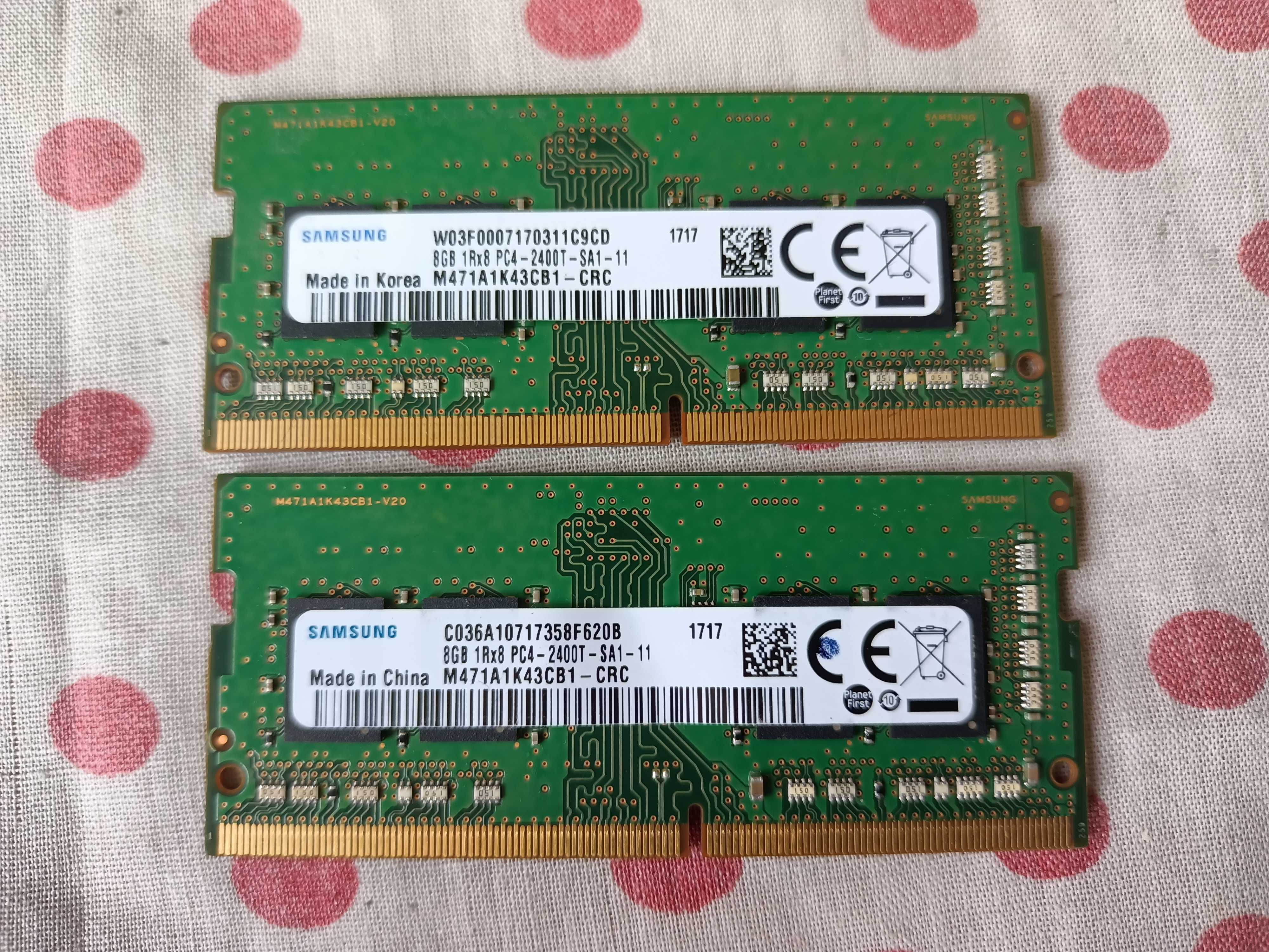 Memorie Ram Samsung 16GB ( 2 x 8 GB ) 2400Mhz DDR4 Laptop.