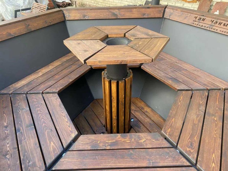 Большой банный чан с водяным контуром (на 6-8 человек)