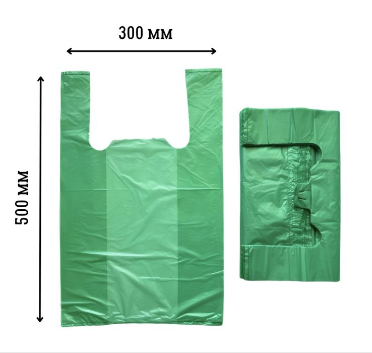 Полиэтиленовые пакеты «Майка» 300х500 мм. 50 шт/упк