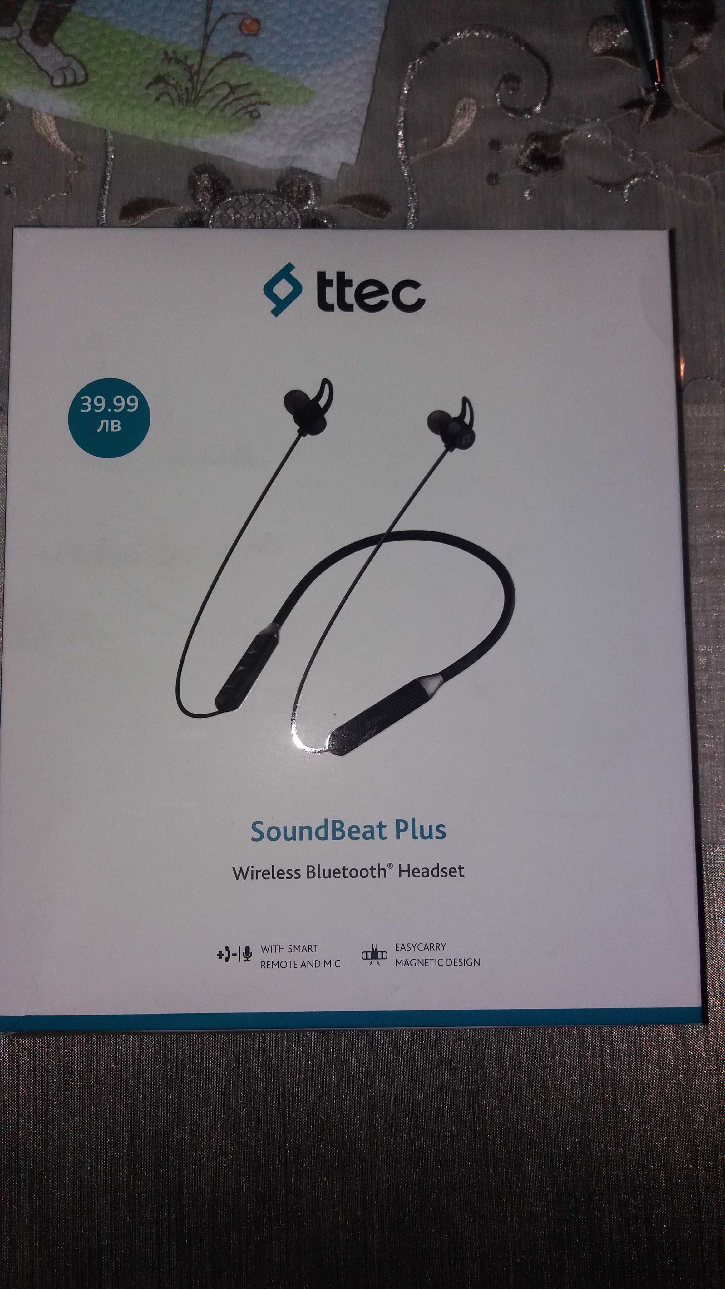 Безжични слушалки Ttec Soundbeat Plus Black