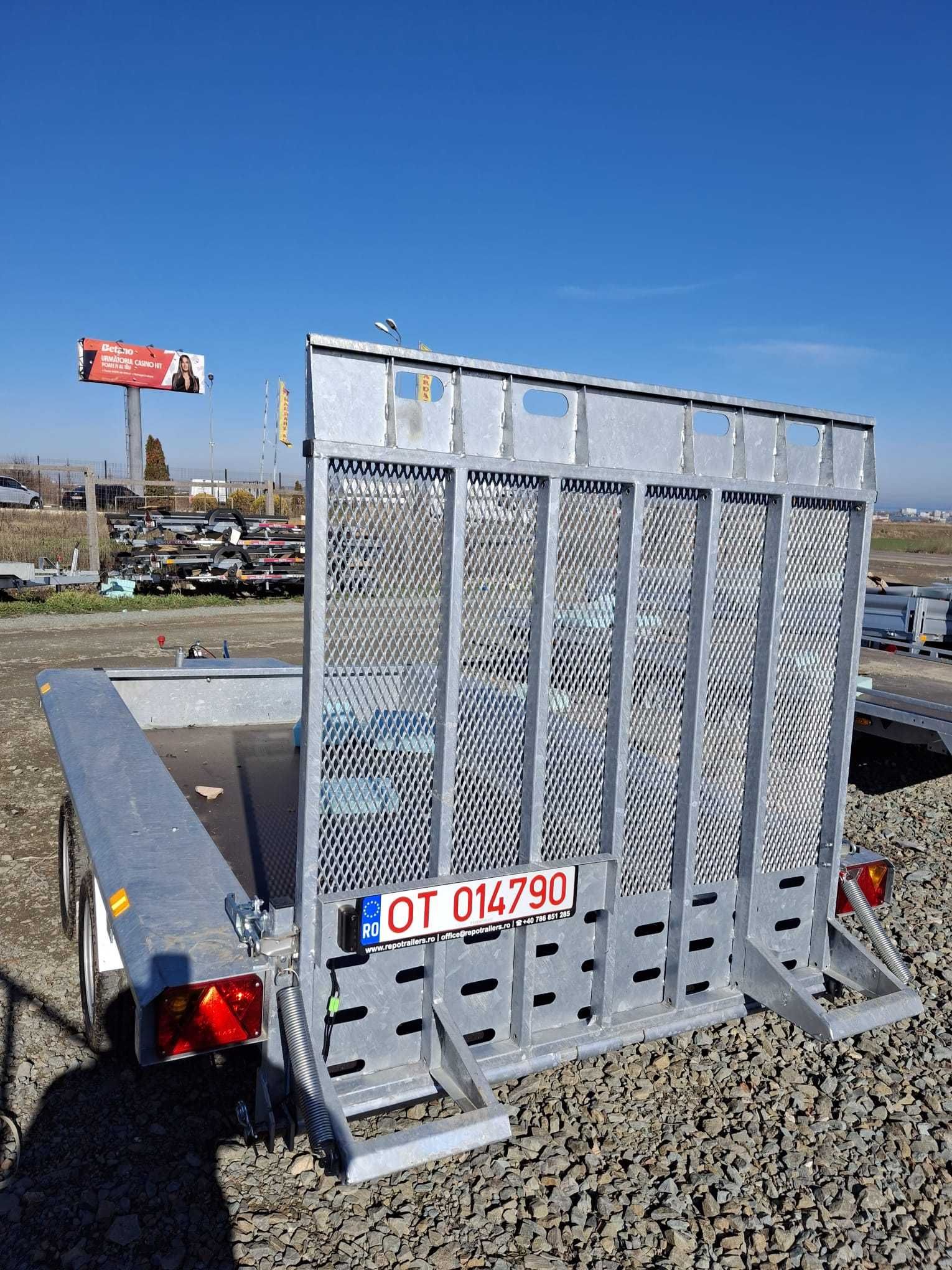 Platforma transport utilaje, 3500 kg 292x152,fabricata in RO