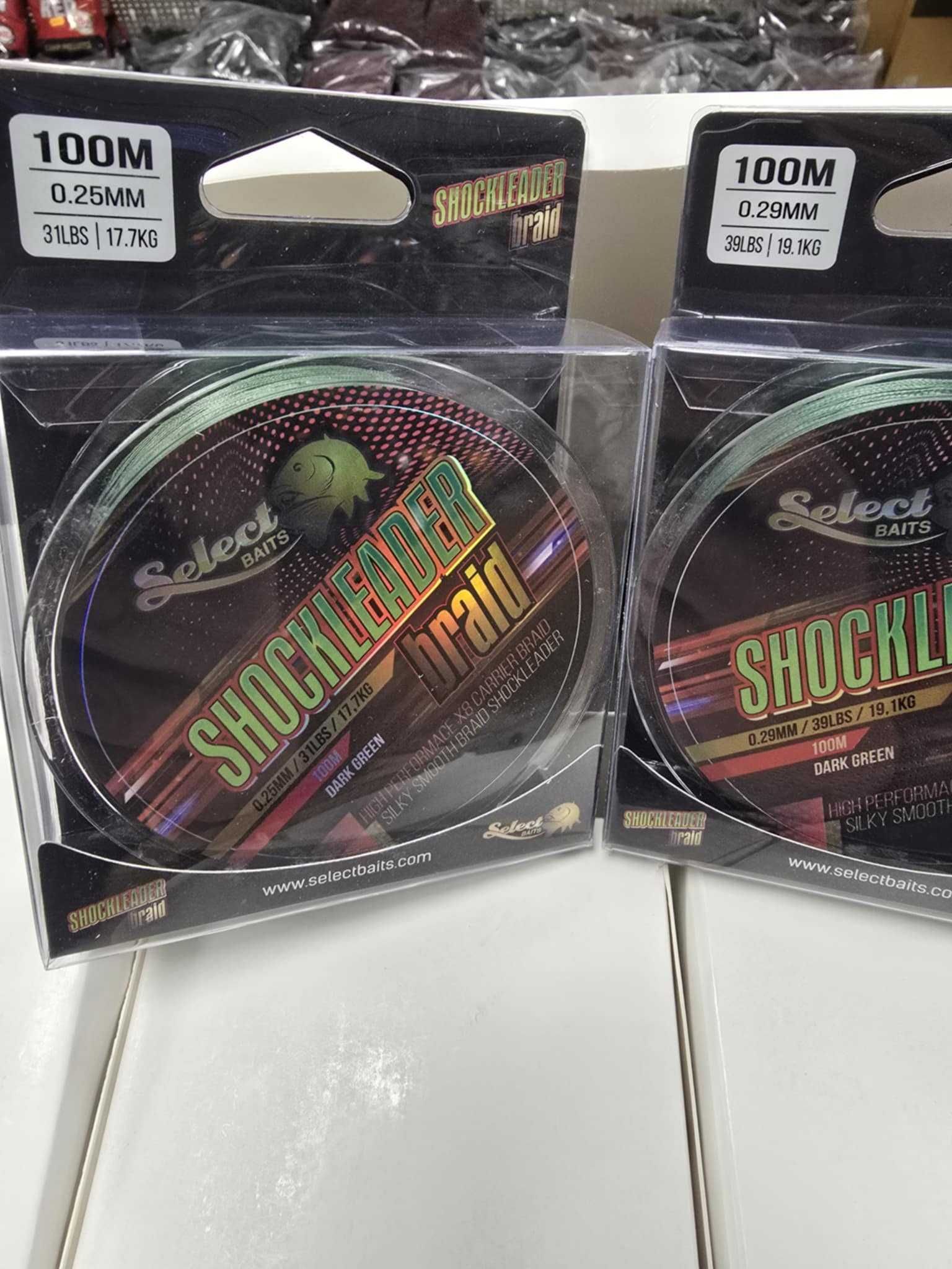 Шок лидер Select Baits X8 Green 100м.