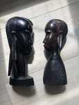 2 statuete din abanos
