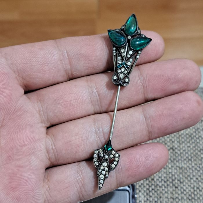 Brosa vintige argint 925