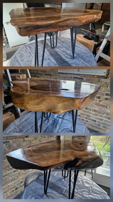 Дизайнерска масичка орех