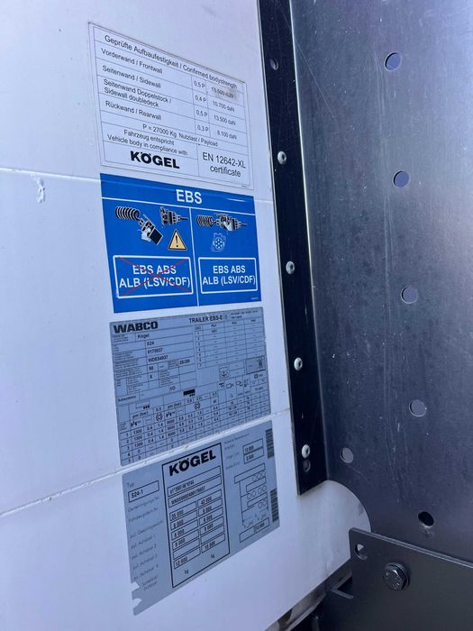 Semiremorca KOGEL, prelata, 2014