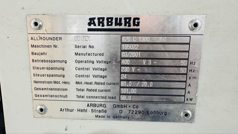 Шприц машина Arburg 420 C 1300 350