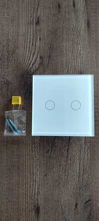 Сензорен ключ за осветление с бял кристален панел