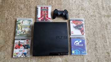 PlayStation 3 - 5 jocuri + Joystick ps3