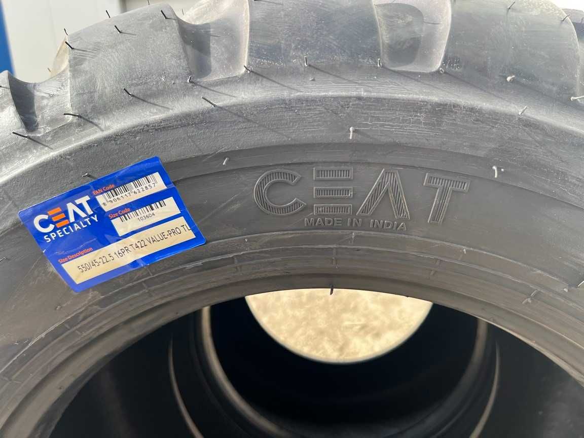 Cauciucuri noi 550/45-22.5 cu 16 pliuri marca CEAT pentru trailer