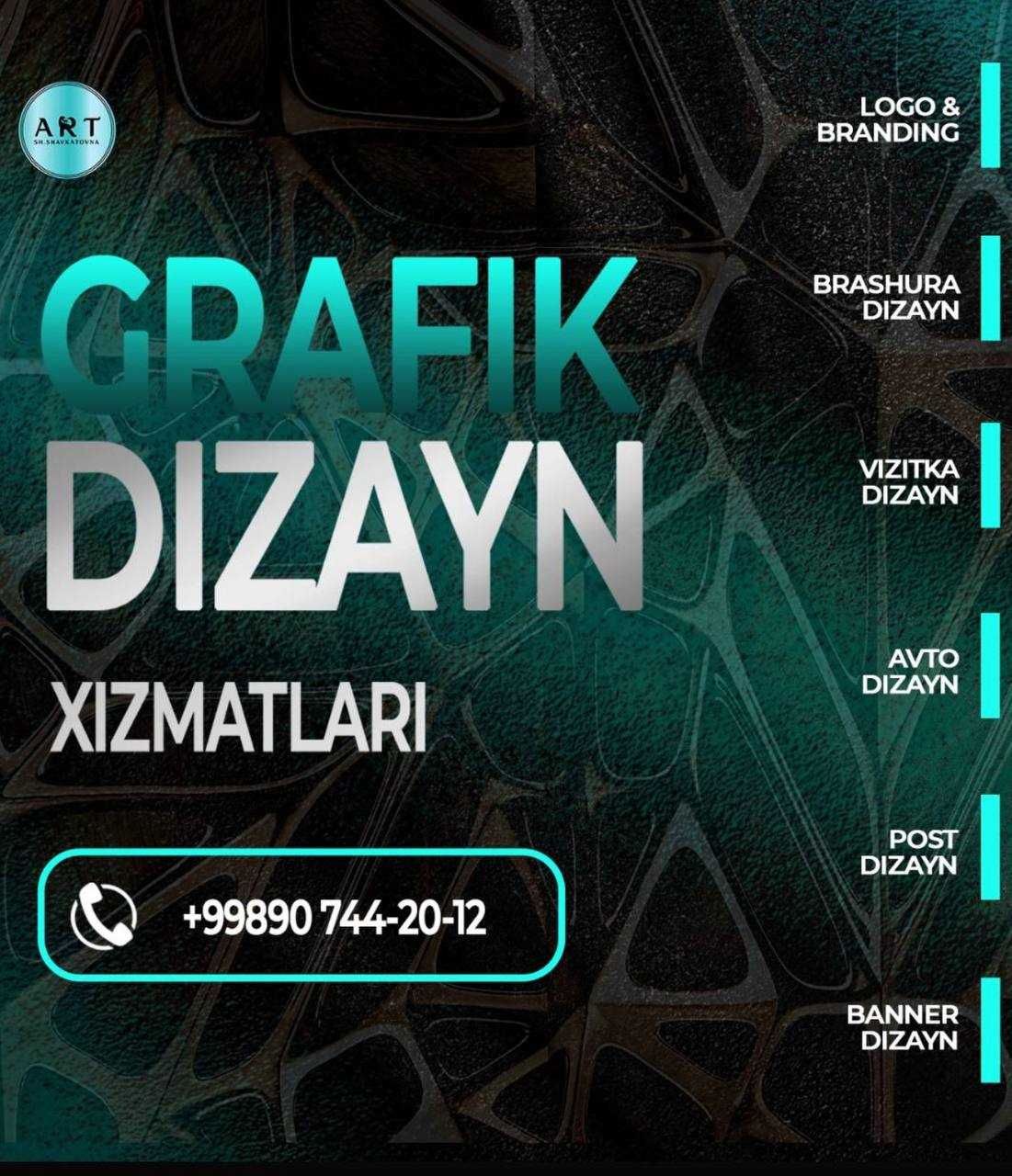 Logo(logotip) yarataman grafik dizaynerlikka oid xizmatlar