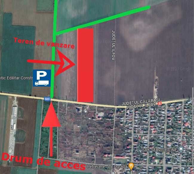 Teren de vanzare 13600mp intravilan-industrial Branesti Ilfov DN3