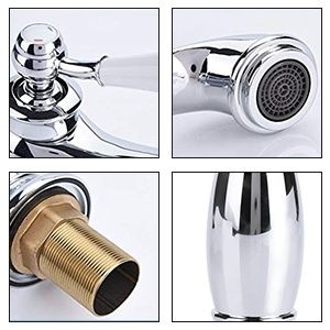 Винтидж/ ретро смесител за мивка за баня с флорални мотиви