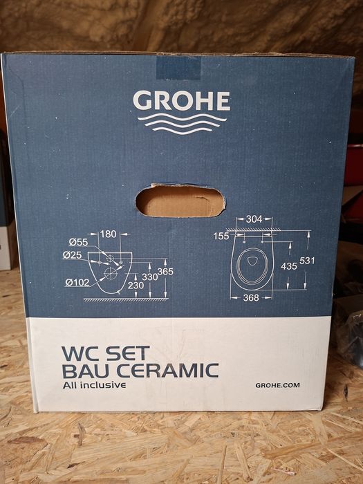 Vând 2 vase wc Grohe Bau noi