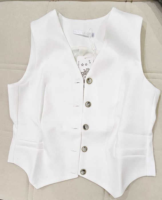 Жилетка женская белого цвета размера L (46)