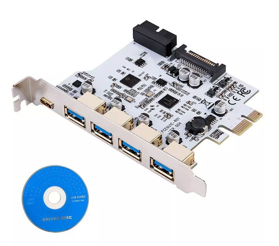 PCI Express. 4 ports USB 3.0 + USB3.1 TYPE-C