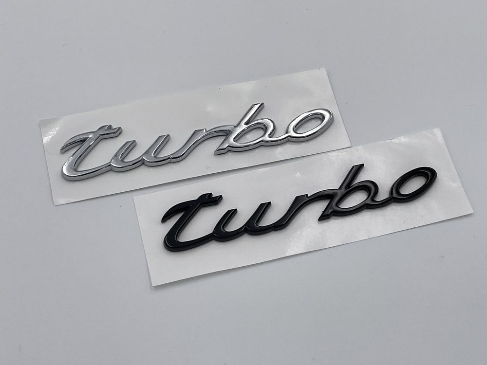 Emblema PORSCHE Turbo crom