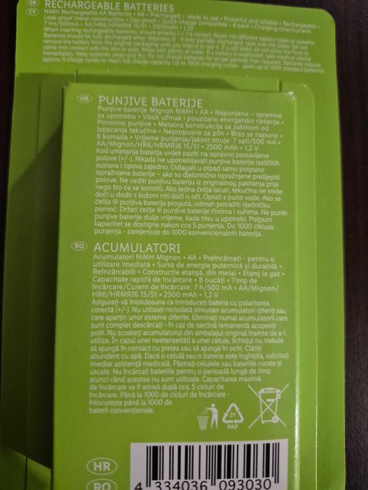 Acumulatori NiMH Tronic R6/AA reincarcabili