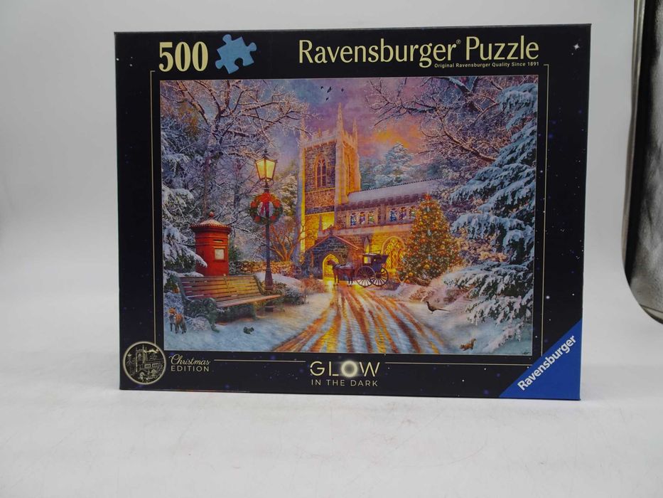 Puzzle Ravensburger fluorescent 500 piese - Natura statica de Craciun